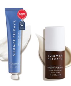 Summer Fridays Jet Lag Mask - Hydrating Overnight Face Mask, Moisturizer + Eye Cream - Enriched with Hyaluronic Acid, Niacinamide, + Antioxidants - Multitasking Travel Size Skin...-Bitadi