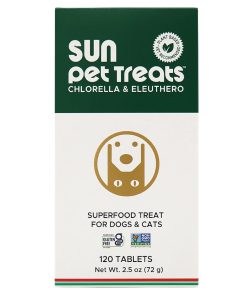 Sun Chlorella Pet Treats, Chlorella & Eleuthero Daily Supplement, 120 Bites