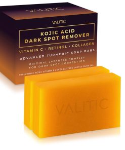 VALITIC Kojic Acid Dark Spot Remover Soap Bars, Turmeric Bar Soaps 2 Pack