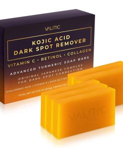 VALITIC Kojic Acid Dark Spot Remover Soap Bars, Turmeric Bar Soaps 2 Pack