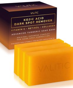 VALITIC Kojic Acid Dark Spot Remover Soap Bars, Turmeric Bar Soaps 2 Pack
