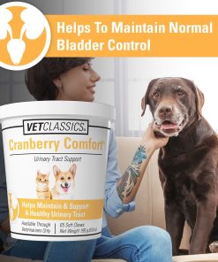 Vet Classics Cranberry Urinary Tract Supplement for Dogs & Cats - 65 Ct