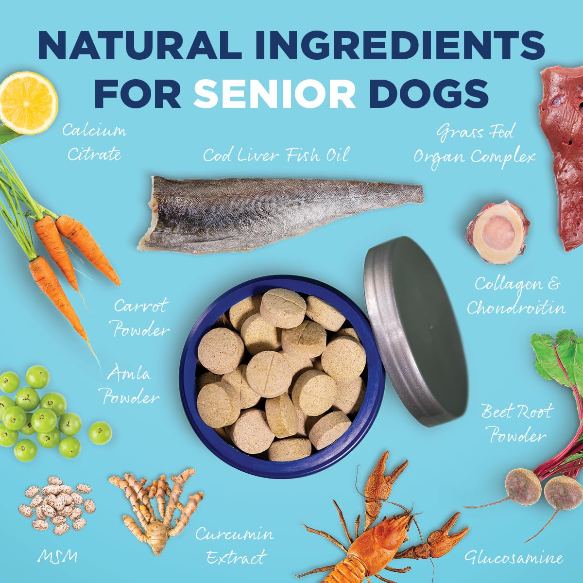 Vetericyn All-in 1 Multifunctional Senior Dog Supplement | Digestive Enzymes + Glucosamine Chondroitin for Hip and Joint Support + Vitamins, Antioxidants, Prebiotics,... 13 Vetericyn All-in 1 Multifunctional Senior Dog Supplement | Digestive Enzymes + Glucosamine Chondroitin for Hip and Joint Support + Vitamins, Antioxidants, Prebiotics,...