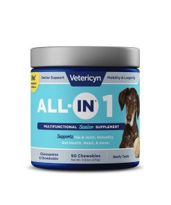 Vetericyn All-in 1 Multifunctional Senior Dog Supplement | Digestive Enzymes + Glucosamine Chondroitin for Hip and Joint Support + Vitamins, Antioxidants, Prebiotics,...