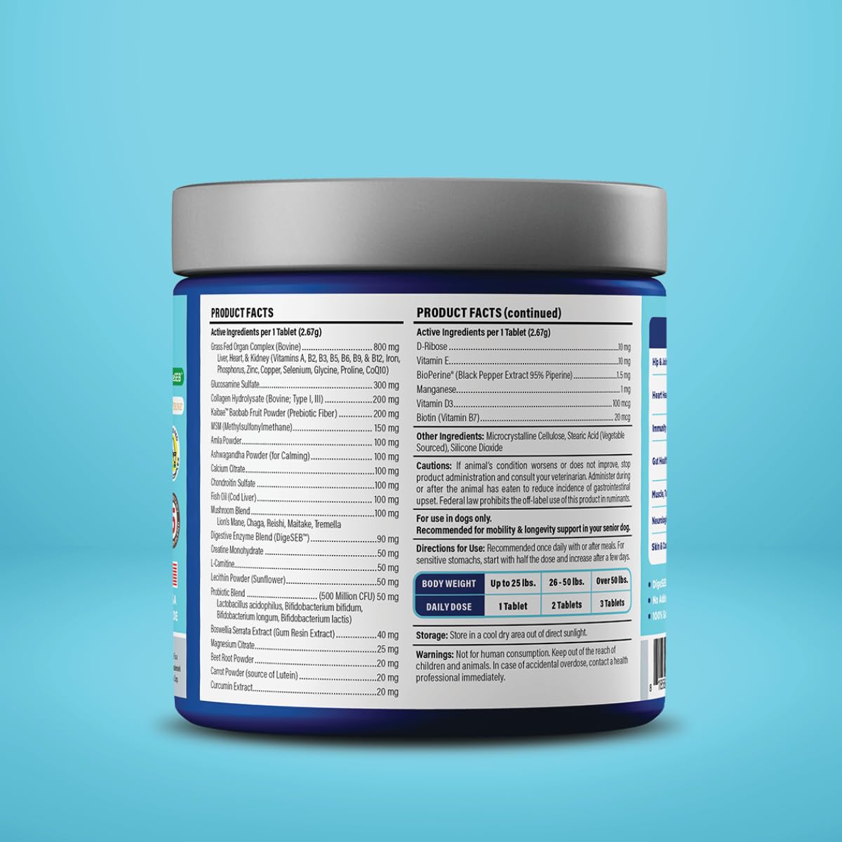 Vetericyn All-in 1 Multifunctional Senior Dog Supplement | Digestive Enzymes + Glucosamine Chondroitin for Hip and Joint Support + Vitamins, Antioxidants, Prebiotics,... 19 Vetericyn All-in 1 Multifunctional Senior Dog Supplement | Digestive Enzymes + Glucosamine Chondroitin for Hip and Joint Support + Vitamins, Antioxidants, Prebiotics,...