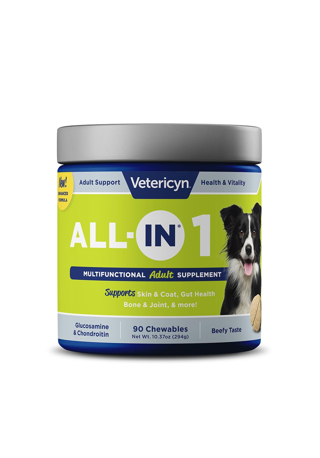 Vetericyn All-in 1 Multifunctional Senior Dog Supplement | Digestive Enzymes + Glucosamine Chondroitin for Hip and Joint Support + Vitamins, Antioxidants, Prebiotics,... 20 Vetericyn All-in 1 Multifunctional Senior Dog Supplement | Digestive Enzymes + Glucosamine Chondroitin for Hip and Joint Support + Vitamins, Antioxidants, Prebiotics,...