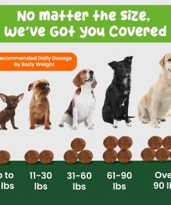 Vibin’ Tails Dog Multivitamin, Chewable Dog Vitamins and Supplements with Glucosamine, Chondroitin, Probiotics & Omega-3 for Hip & Joint, Skin & Coat – Puppy & Senior...