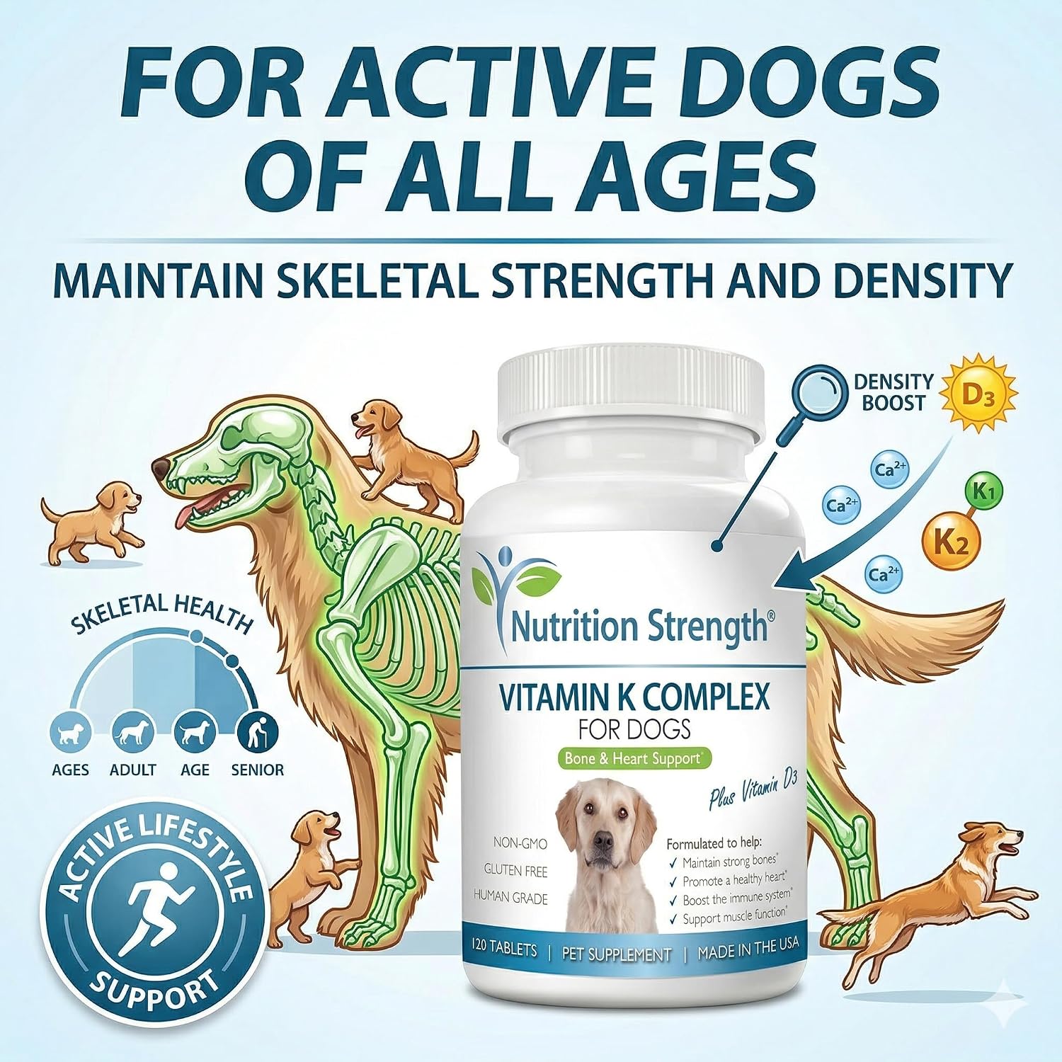 Vitamin K for Dogs | K1 & K2 (MK4 + MK7) + Vitamin D3 14 Vitamin K for Dogs | K1 & K2 (MK4 + MK7) + Vitamin D3