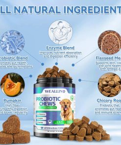 WEALLIN Dog Vitamins & Dog Probiotic Chews