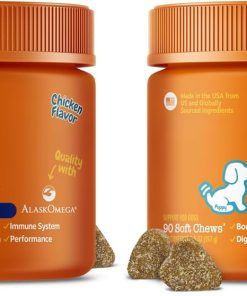 Zesty Paws Dog Multivitamin, Chewable Dog Vitamins and Supplements for Hip & Joints, Skin & Coat, Omega 3 Fish Oil for Dogs- Puppy Multivitamin - Chicken Puppy Bites- 90ct (Pack...