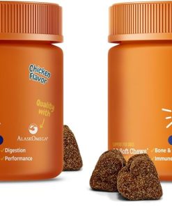 Zesty Paws Dog Multivitamin, Chewable Dog Vitamins and Supplements for Hip & Joints, Skin & Coat, Omega 3 Fish Oil for Dogs- Senior & Puppy Multivitamin - Chicken Mini Bites-...