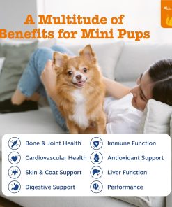 Zesty Paws Dog Multivitamin, Chewable Dog Vitamins and Supplements for Hip & Joints, Skin & Coat, Omega 3 Fish Oil for Dogs- Senior & Puppy Multivitamin - Chicken Mini Bites-...