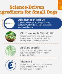 Zesty Paws Dog Multivitamin, Chewable Dog Vitamins and Supplements for Hip & Joints, Skin & Coat, Omega 3 Fish Oil for Dogs- Senior & Puppy Multivitamin - Chicken Mini Bites-...