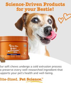 Zesty Paws Dog Multivitamin, Chewable Dog Vitamins and Supplements for Hip & Joints, Skin & Coat, Omega 3 Fish Oil for Dogs- Senior & Puppy Multivitamin - Chicken Mini Bites-...