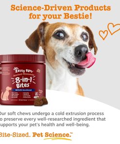 Zesty Paws Dog Multivitamin, Chewable Dog Vitamins and Supplements for Hip & Joints, Skin & Coat, Omega 3 Fish Oil for Dogs- Senior & Puppy Multivitamin - Bison- 90ct (Pack of 2)