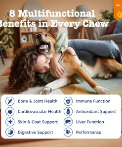 Zesty Paws Dog Multivitamin, Chewable Dog Vitamins and Supplements for Hip & Joints, Skin & Coat, Omega 3 Fish Oil for Dogs- Senior & Puppy Multivitamin - Chicken- 250ct (Pack...