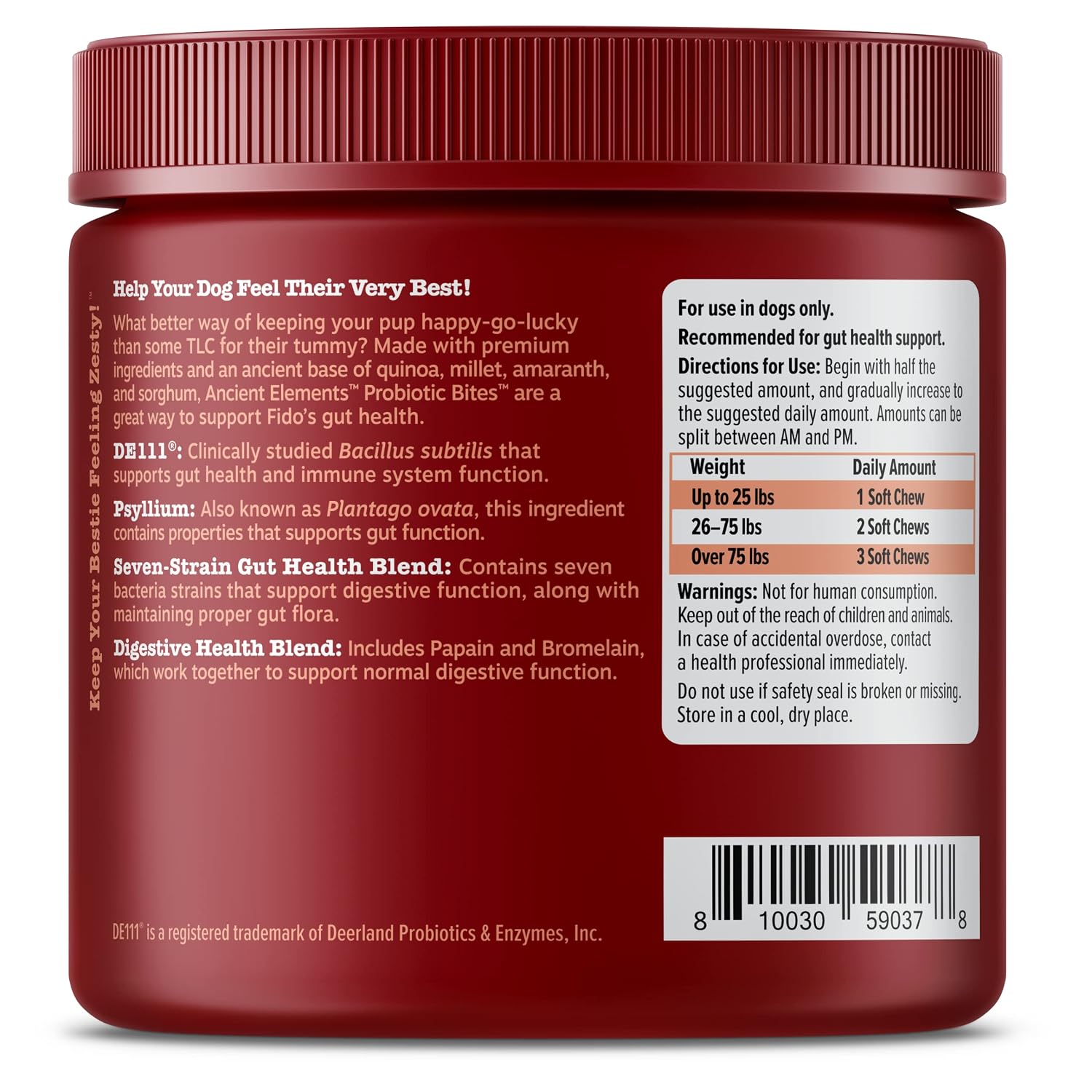 Zesty Paws Probiotics for Dogs, Digestive Enzymes Gut Flora, Digestive Health, Diarrhea & Bowel Support, DE111, Dog Probiotics Soft Chew for Pet Immune System, Chicken, 90 Ct... 19 Zesty Paws Probiotics for Dogs, Digestive Enzymes Gut Flora, Digestive Health, Diarrhea & Bowel Support, DE111, Dog Probiotics Soft Chew for Pet Immune System, Chicken, 90 Ct...