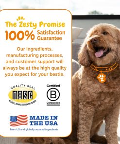 Zesty Paws Probiotics for Dogs, Digestive Enzymes Gut Flora, Digestive Health, Diarrhea & Bowel Support, DE111, Dog Probiotics Soft Chew for Pet Immune System, Chicken, 50 Ct...