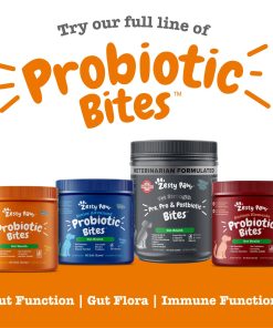 Zesty Paws Probiotics for Dogs, Digestive Enzymes Gut Flora, Digestive Health, Diarrhea & Bowel Support, DE111, Dog Probiotics Soft Chew for Pet Immune System, Chicken, 50 Ct...